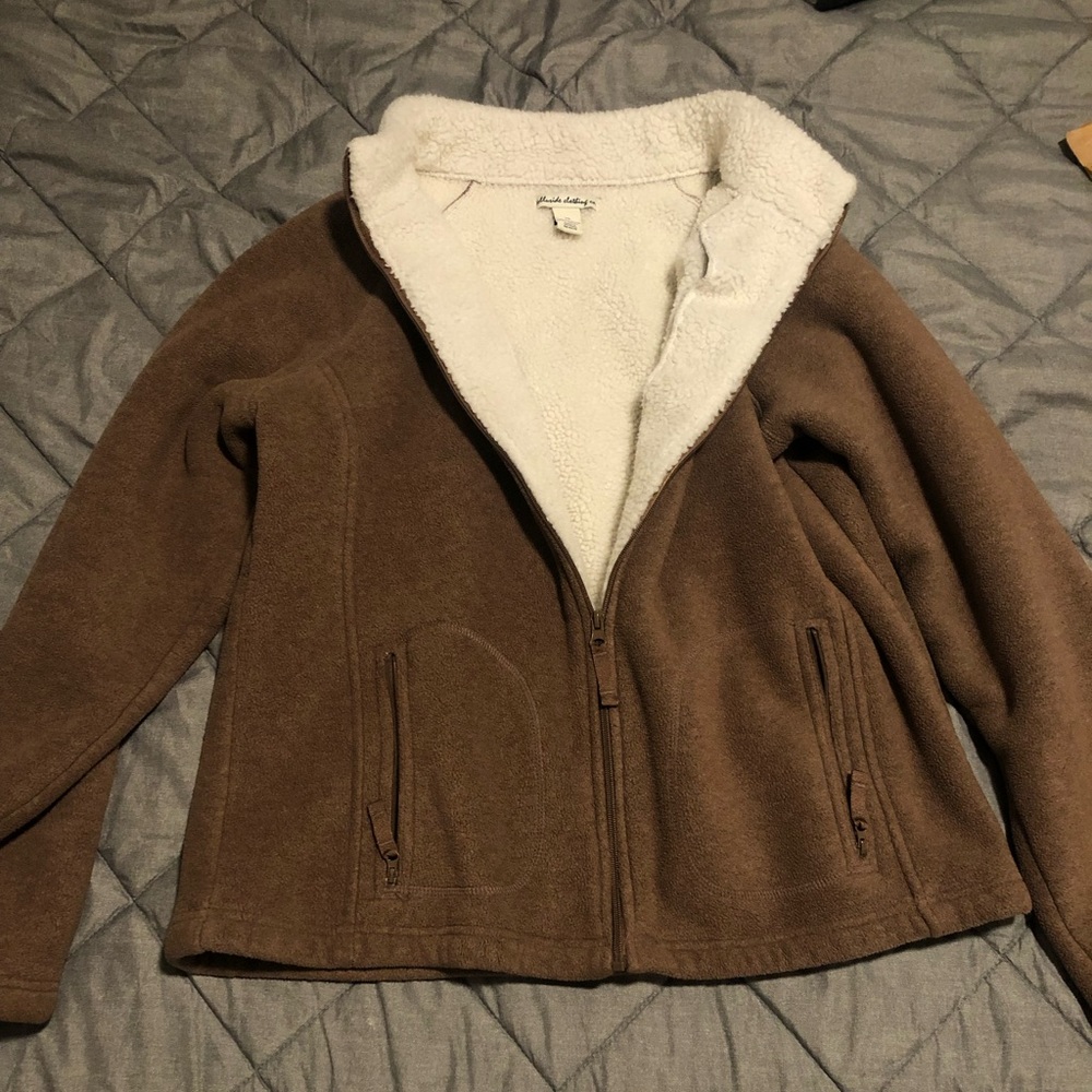 Brown and white Sherpa jacket - Picture 1 of 2